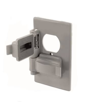 TAPA P/ TOMA REDONDA (2H + TAPA DE SEGURIDAD) BEIGE