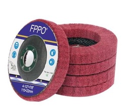 [SE-P0848] DISCO 4" PULIR G320 FIBRA ROJO