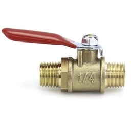 [SE-P1435] LLAVE  BOLA NPT MACHO-MACHO 1/4*1/4" (PASO RAPIDO)