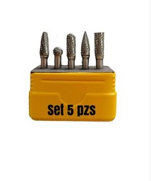 [SE-P2410] SET FRESAS TUNGSTENO (1/4) P/ METAL (C-08mm) 5 PZS