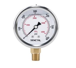 [SE-P1650] MANOMETRO  0-600psi C/ GLICERINA