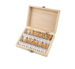 [SE-P2411] SET FRESAS TUNGSTENO 15pzs 8mm P/ MADERA TOLSEN